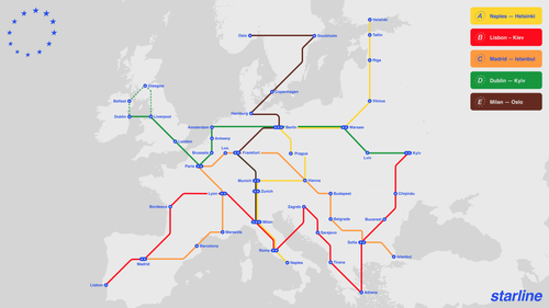 <p>The network would consist of five lines running on a single timetable</p>